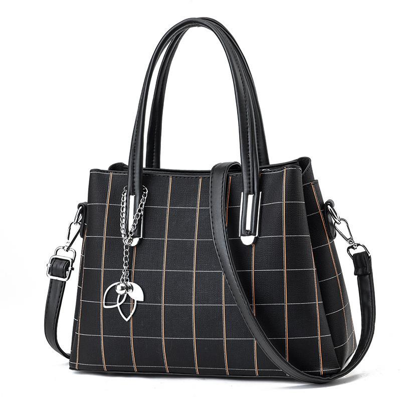 2023 New Fashion Plaid Tote Bag Large Capacity Women Casual Shoulder Crossbody Bag