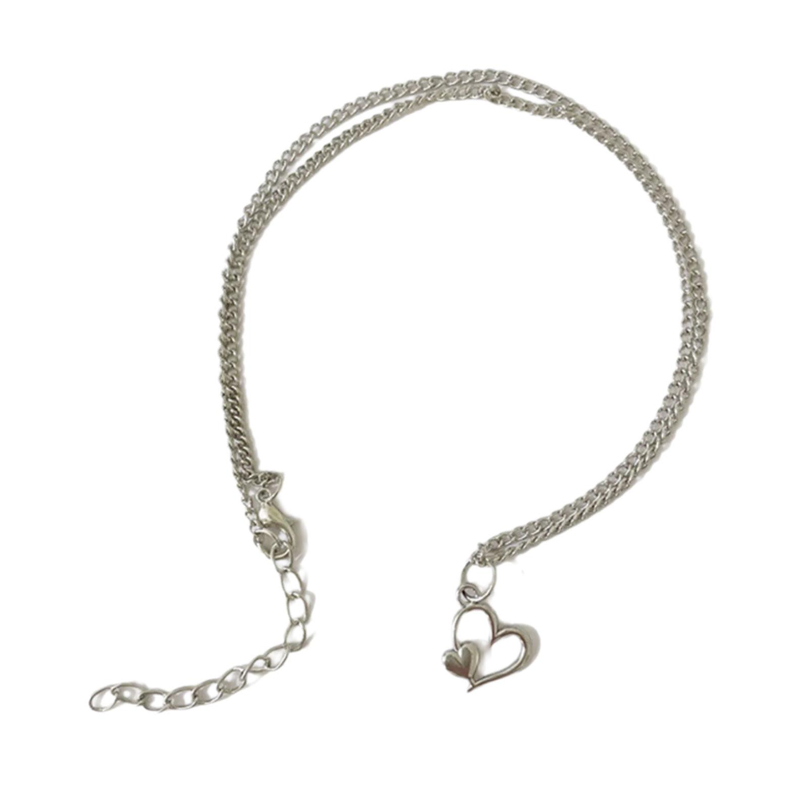 

Стильное полое ожерелье-подвеска в виде сердца, цепочка, ожерелье ручной работы, сплавная текстура, подходит для вечеринки, для повседневной носки