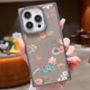 Soft Fashion Fresh Flower Print Case For iPhone 16 Pro Max 15 Plus 14 Pro 13 12 11 TPU Transparent Slim Shockproof Silicone Clear Phone Cover