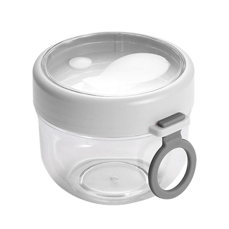 Overnight Oats Jar Container Portable Oatmeal Cups With Lids And Spoon Meal Jar