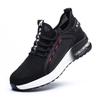 JB796 Industrielle Atmungsaktive Herren Arbeitssicherheitsschuhe Atmungsaktives Mesh Anti-Smash Sicherheitsschuhe Herren Schwarz Freizeitschuhe