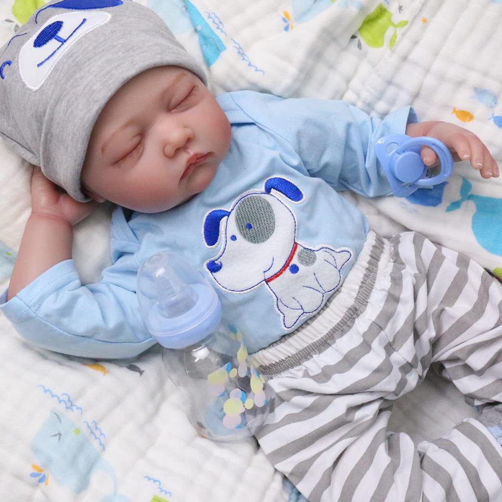 Simulation Eye Closed Sleep Baby Baby Toy Rebirth Doll Holiday Gift Cute Children's Doll Companion