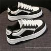 Women's Trendy White Platform Sneakers - Versatile Spring/Autumn Skate Shoes, Breathable, Thick-Soled, New Hot-Selling Casual Sports Style, 2025.