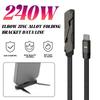 240W USB C L-shaped Bracket Data Cable Type-C To Type-C Data Cable Foldable Stand Fast Charging Cord for IPhone 15 16 17 Xiaomi