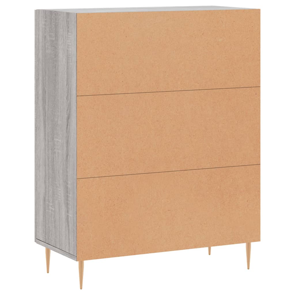 Vidaxl Cabinet, Sonoma Grey Oak, 69.5X34X90Cm, Wood-Based Material