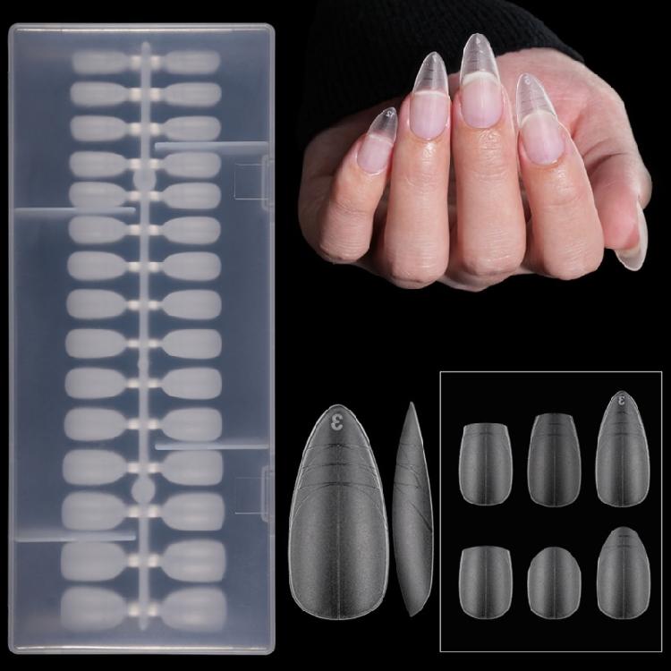 Professional Matte Press On Nail 240 Pcs Short Ladder Long Oval Optional Size Markers ABS Nail Art For Office Occasions