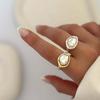 Fashion Elegant Baroque Imitation Pearl Pendant Jewelry Set For Women Vintage Luxury Pearl Necklace Earring Ring Party Gift