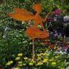 Fairy Figurines Decoration Exquisite Landscaping Ornament Garden Stakes Iron Silhouette Statue for