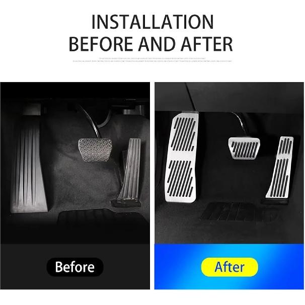 Car Gas Brake Pedal Compatible For BMW 2 Series G42 G87 M240i 220i 2022~2024 Stainless Steel Anti-Slip Footrest Pedals Cover Accessories(3pcs)