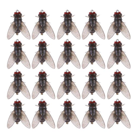 

20 шт. Бионические приманки для нахлыстовой рыбалки с острым крючком, реалистичный вид, компактный дизайн, портативные искусственные приманки, поддельные приманки S 20PCS