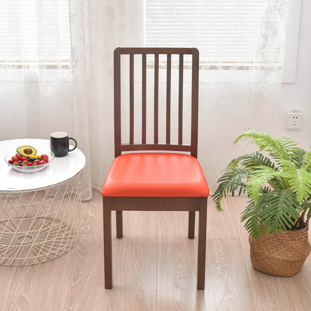 1Pc Pu Waterproof Leather Cushion  Chair Cover Chair Seat Cover El Chair Protection Cover Household Seat Cushion Cover
