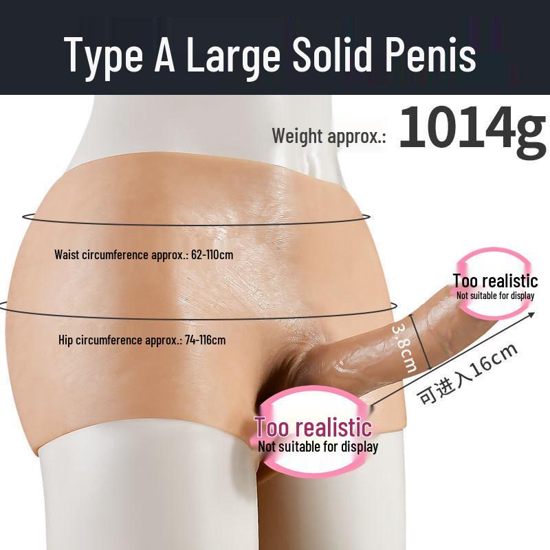Silicone Wearable Hollow Penis Cross-dressing Leather Underwear for LGBTQ+ Adults