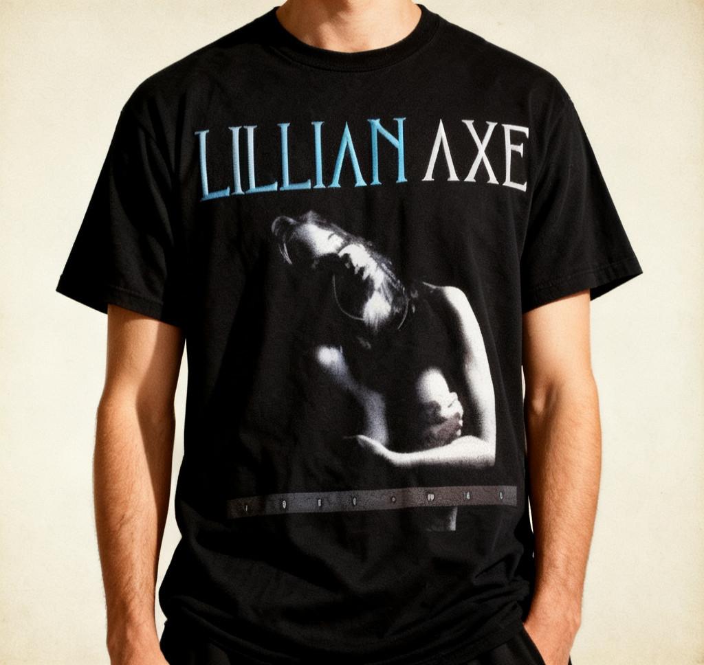 LILLIAN AXE LOVE+ WAR  89 BLACK  N BLUE Shirt Gift NWT XXXXL