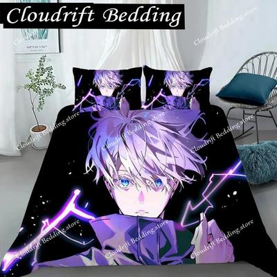 Jujutsu Kaisen Japan Anime 3D Printed Bedding Set King Duvet Cover Pillow Case Comforter Cover Bedclothes Duvet Covers