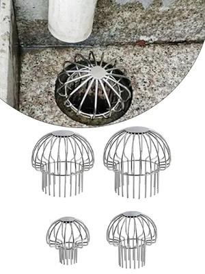 1 τεμ. Κάλυμμα Προστασίας Υδρορροής από Ανοξείδωτο Ατσάλι Φύλλων Παγίδα Λάσπης Φίλτρο Σωλήνα Αποχέτευσης Γρήγορη Αποστράγγιση Αποφράξεις Αποτροπή Υλικό