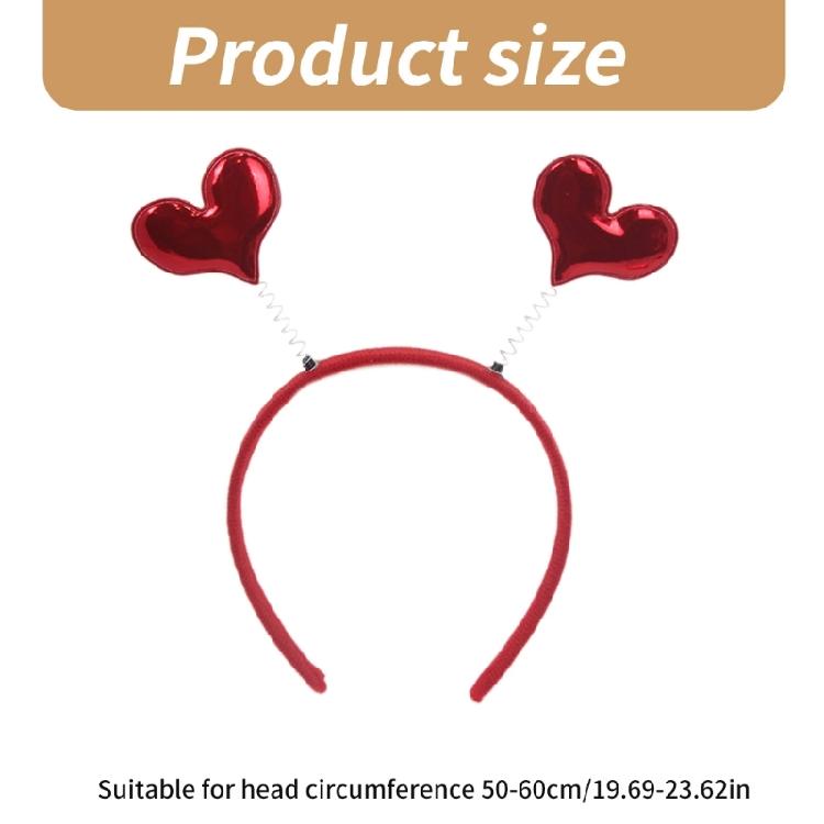 Love Heart Hair Hoop for Women Skidproof and Gentle On Hair Great for Daily Wear and Enhancing Valentine's Party Looks
