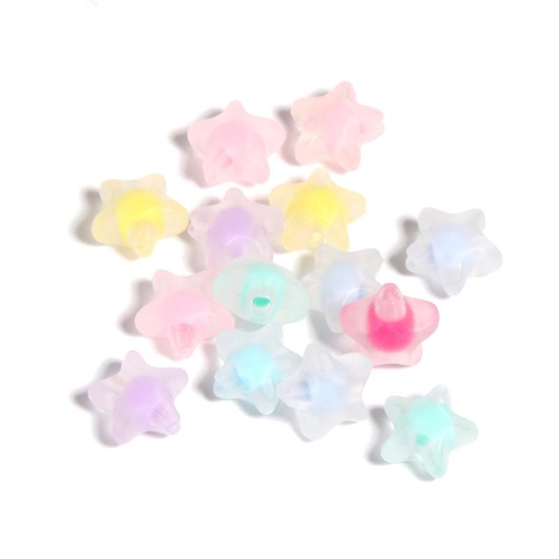 200PCS Craft Beads 12mm Jewelry Making Part Decorative Beads Beads Acrylic Texture Loose Beads Set for Jewelry Making