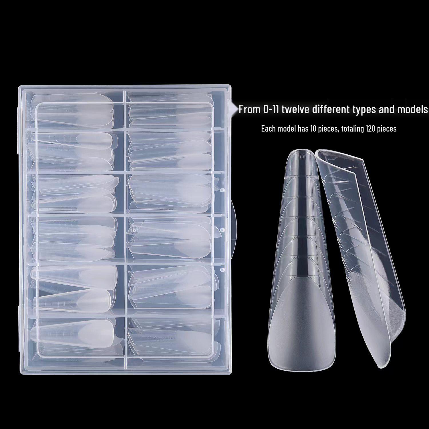 

120 шт. полупрозрачных U-образных форм для наращивания ногтей: Инструменты для нейл-арта для трансграничной торговли