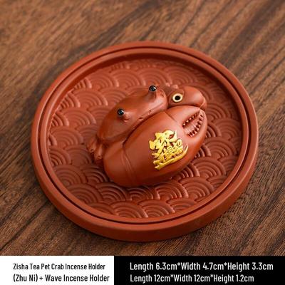 Zhuni Clay Crab Tea Pet Incense Holder Set