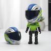 Joint Mobility Zinc Zinc Alloy Motorcycle Helmet Toy Action Figure Movable Figurine Model  Auto Decor