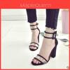 Elegant Women Dress Sandals With Transparent Thick High Heels And Sexy Fashion Style