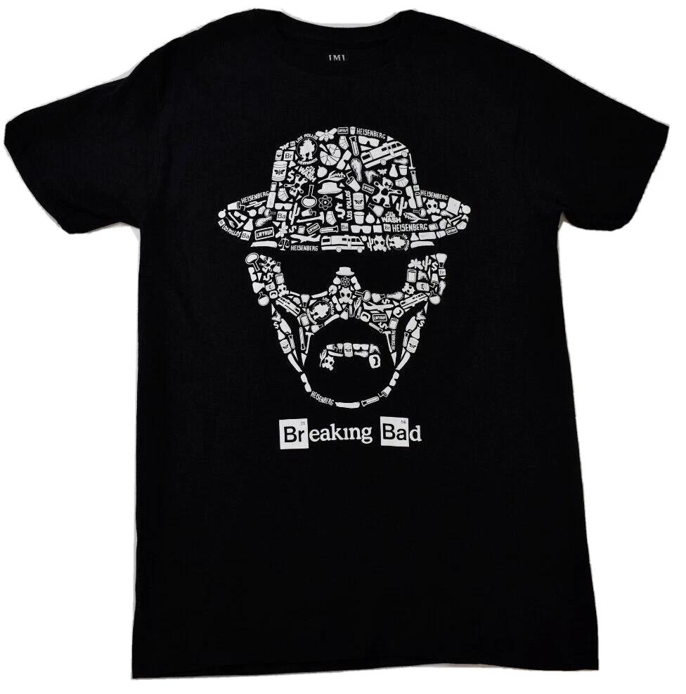 

Breaking Bad Mens Walter White Heisenberg Face In Show Images Shirt New Small 4XL