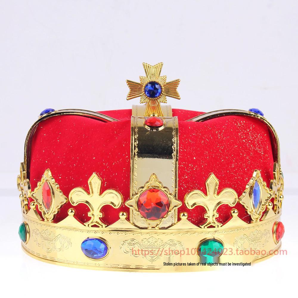 King and Queen Crown Hat for Birthday Party, Festival, Stage Play, or Dance - Suitable for Children and Adults