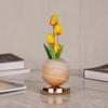 Tulip Planet Night Light Dimmable Touch Lamp with Aromatherapy Diffuser USB Rechargeable Artificial Flower