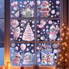 9 Stück/Set Weihnachten Statisch haftende Aufkleber Fensteraufkleber Weihnachtsmannszene Festliche Fensteraufkleber Weihnachts-Heimparty-Dekor