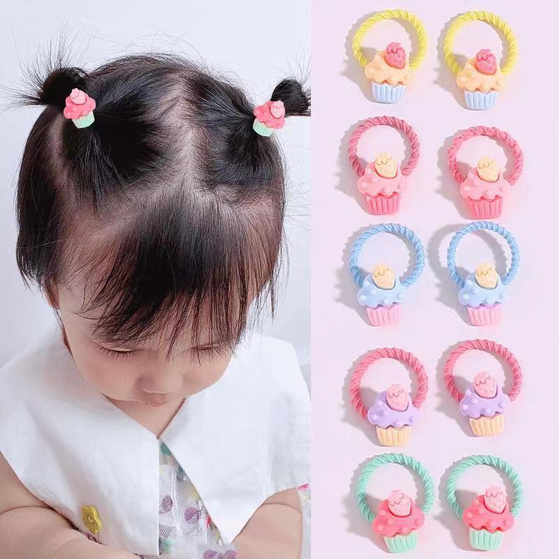 Non-Damaging High-Elastic Hair Ties: Gentle Rubber Bands for Kids' Hairstyles