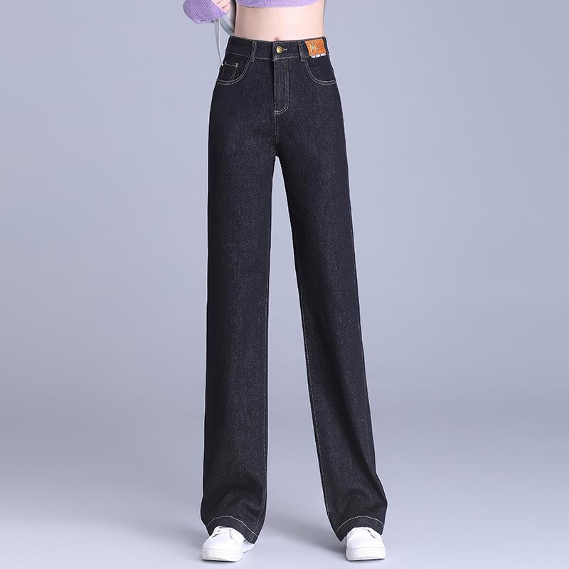 Women s High-Waisted Dark Blue Slim-Fit Straight-Leg Jeans 26 чёрный