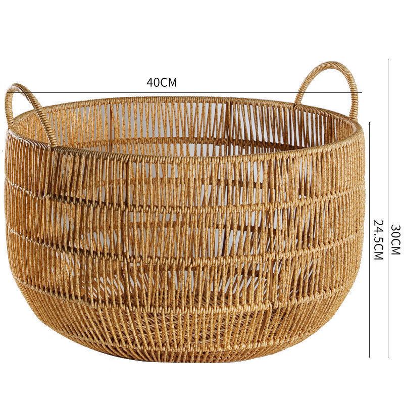 Hnadon Imitation Rattan Storage Basket with Handle