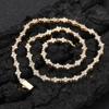 Iced Out 5A Zirkonia Klassische Tennis Choker Kette 6,5mm Wabenmuster Hip Hop Silber Gold Plated Halskette für Männer Frauen Geschenk