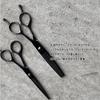 DEEDS GTZ 630RA Black Titanium Thinning Scissors Thinning by Japanese Scissors Manufacturer Professional Hair Scissors for Hairdressers and Includes