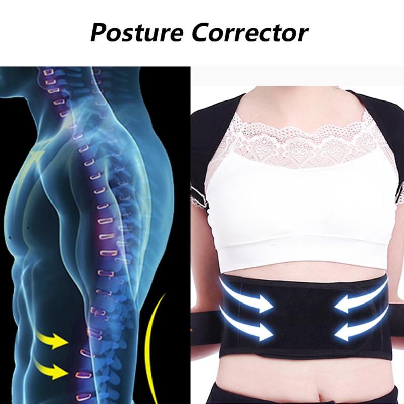 S-3XL Back Waist Posture Corrector Adjustable Adult Correction Belt Waist Health Trainer Shoulder Lumbar Brace Spine Support Belt Vest
