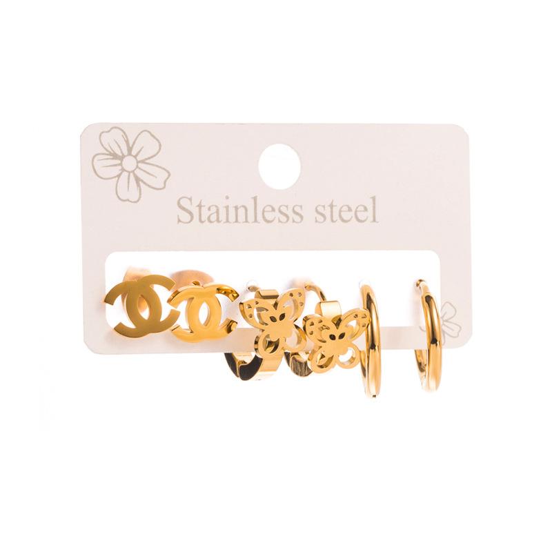 Kvinners stud øredobber Hjerteformet Creative Micro Sett Farge Zircon Overdreven Tilbehør Øredobber