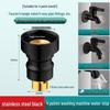 Washing Machine Automatic Shut-off Valve Adapter - 4-Point Water Outlet & Inlet Hose Conversion Accessory