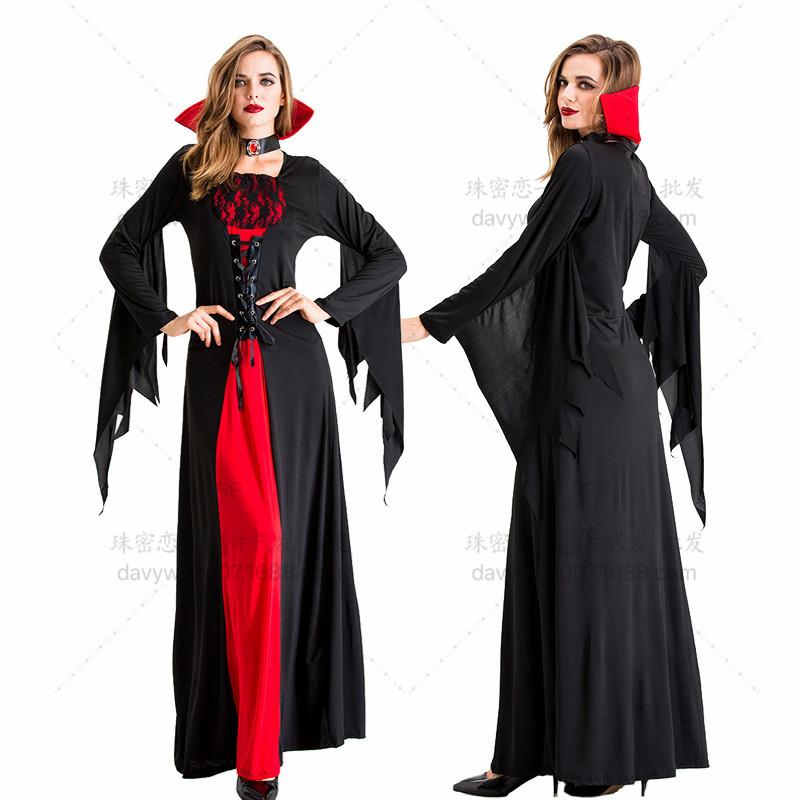 

Кинематографический костюм, хэллоуин демон вампир призрак невеста жнец платье XL