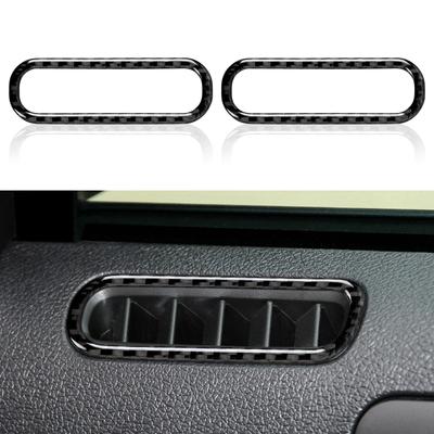 Car Door Air Conditioner Outlet Vent Sticker Decal Carbon Fiber Interior Trim Cover for Ford Mustang 2009-2014