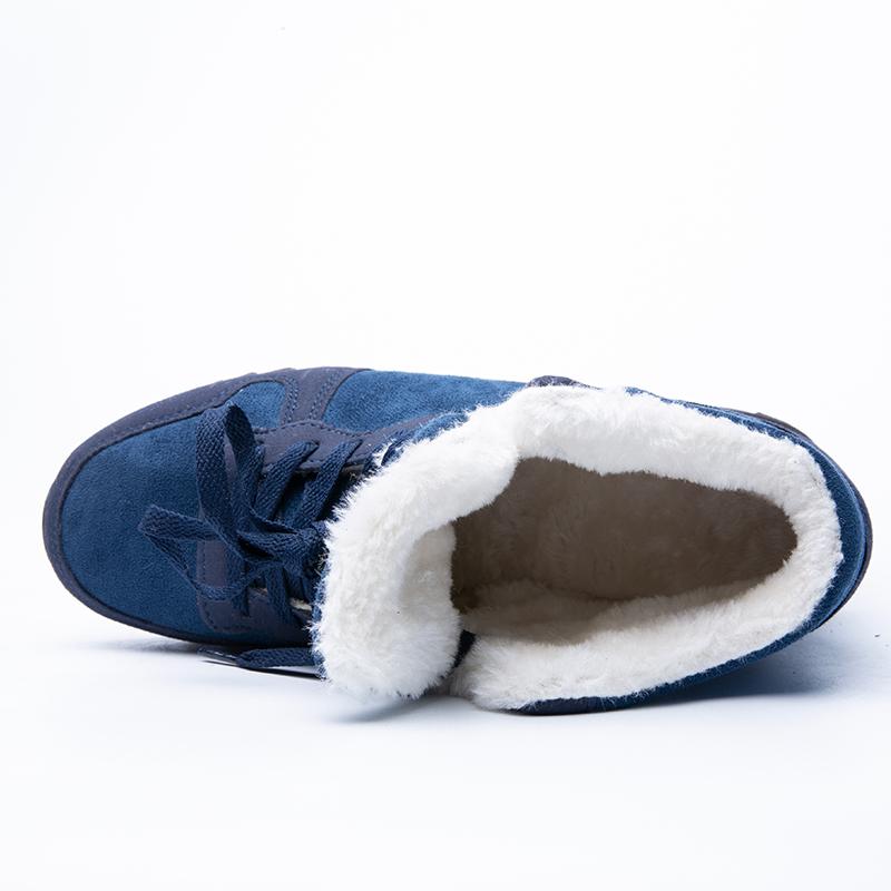 Fashion Winter Boots Men Ankle Snow Boots Warm Plush Cutton Shoes Men's Winter Shoes Casual Sneakers Male Black Blue Booties Size 36-48