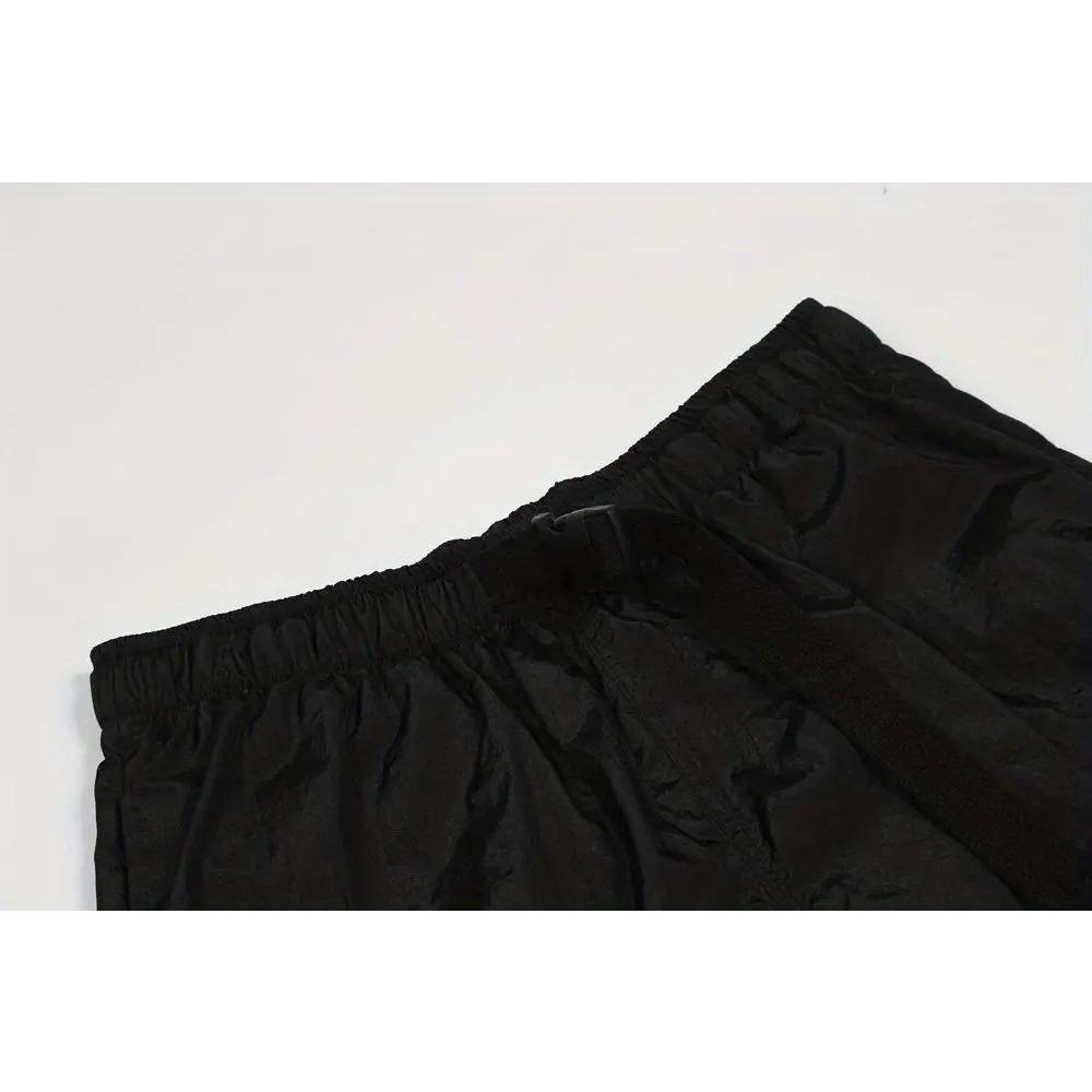 Pantaloni Harajuku cu parașuta femei supradimensionați Cyber ​​Y2k Hip Hop Pantaloni cargo cu picioare largi Pantaloni de jogging negri largi Îmbrăcăminte de stradă coreeană