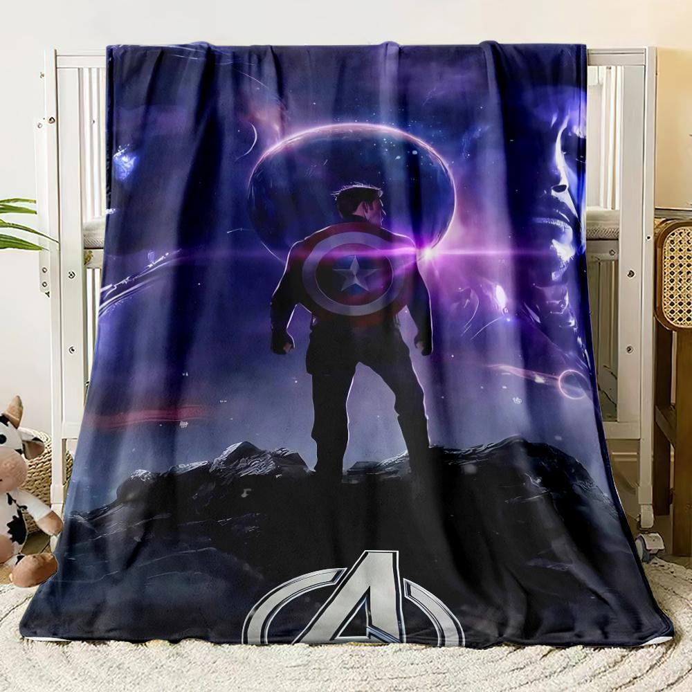 Marvel Flannel thin Blanket Bedroom Living Room Sofa Blanket Student Nap Office Nap Camping Trip Girlfriend Gift