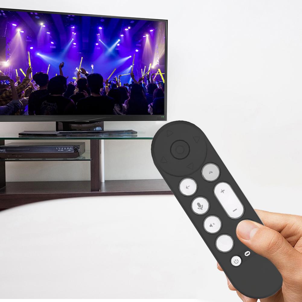 Silicone Remote Case Anti-Slip Protective Controller Sleeve Skin Remote Cover for Google TV Streamer 4K Voice Remote