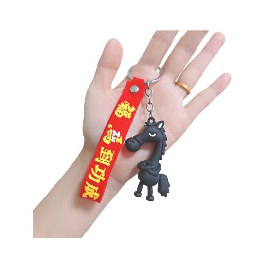 

Подвеска-брелок Дизайн лошади Мягкий полиэтилен Значимый брелок с животным Сумки Кошельки Рюкзаки F