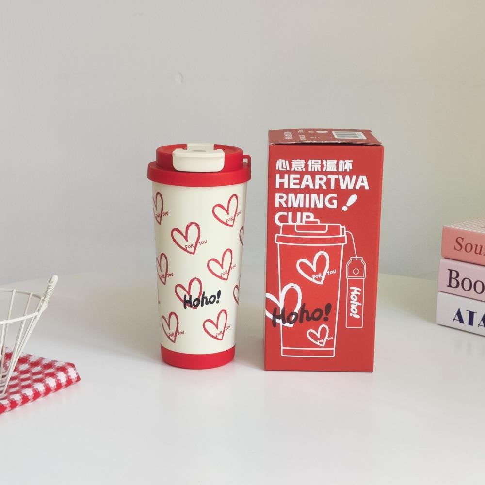 

Красивая термокружка Love, модная кофейная кружка, деловая подарочная кружка для воды из нержавеющей стали для пары 528ml