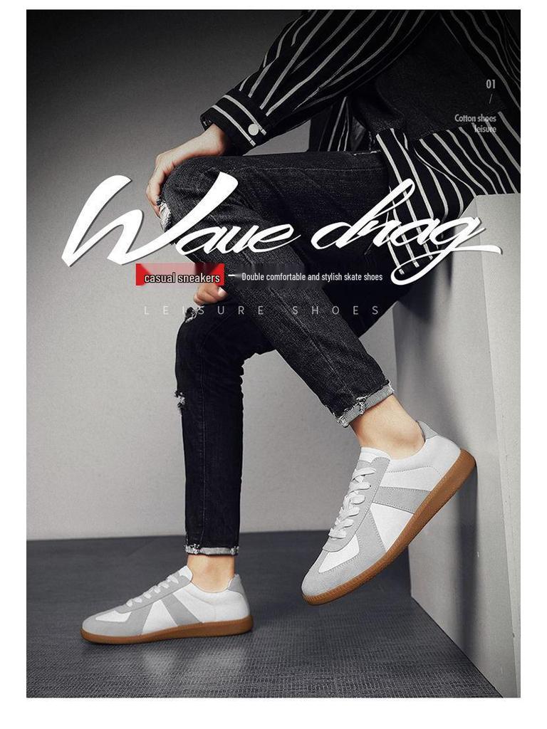 2025 Women's Retro German Trainer White Thick-Soled Casual Sneakers