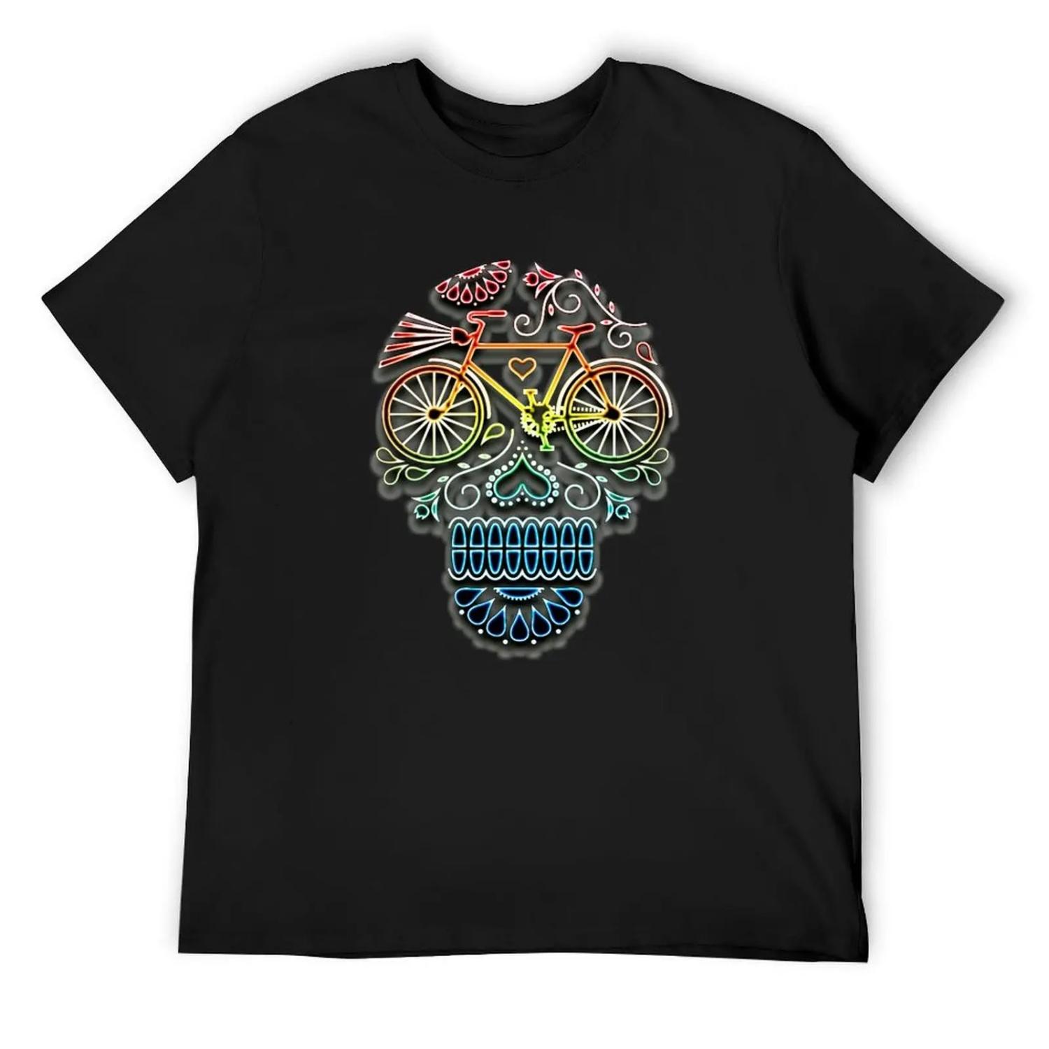 

Bike Skull, Shirt bicycle T-Shirt blue archive blanks summer shirt mens t shirt graphic XXXXXL чорний
