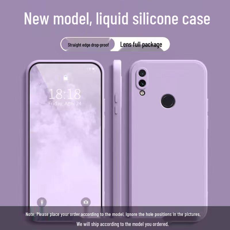 Redmi Note 7 Pro Liquid Silicone Solid Color Anti-Fall Case