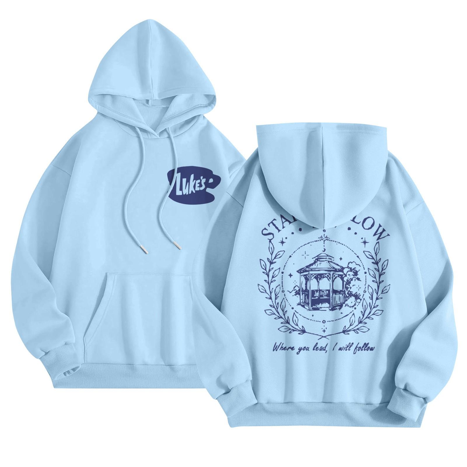 

Женские толстовки с капюшоном, свободные толстовки с длинным рукавом, повседневные пуловеры, толстовки с капюшоном, топы S синий