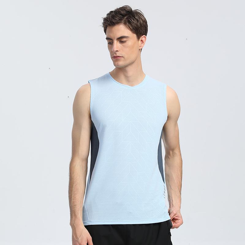 Custom Quick-Dry Reflective Fitness Vest with Breathable Ice Silk Short Sleeves
